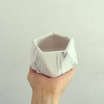 Geometric Marble Pot