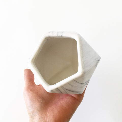 Geometric Marble Pot